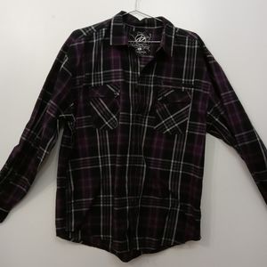 Men's Large Plaid Long Sleeve